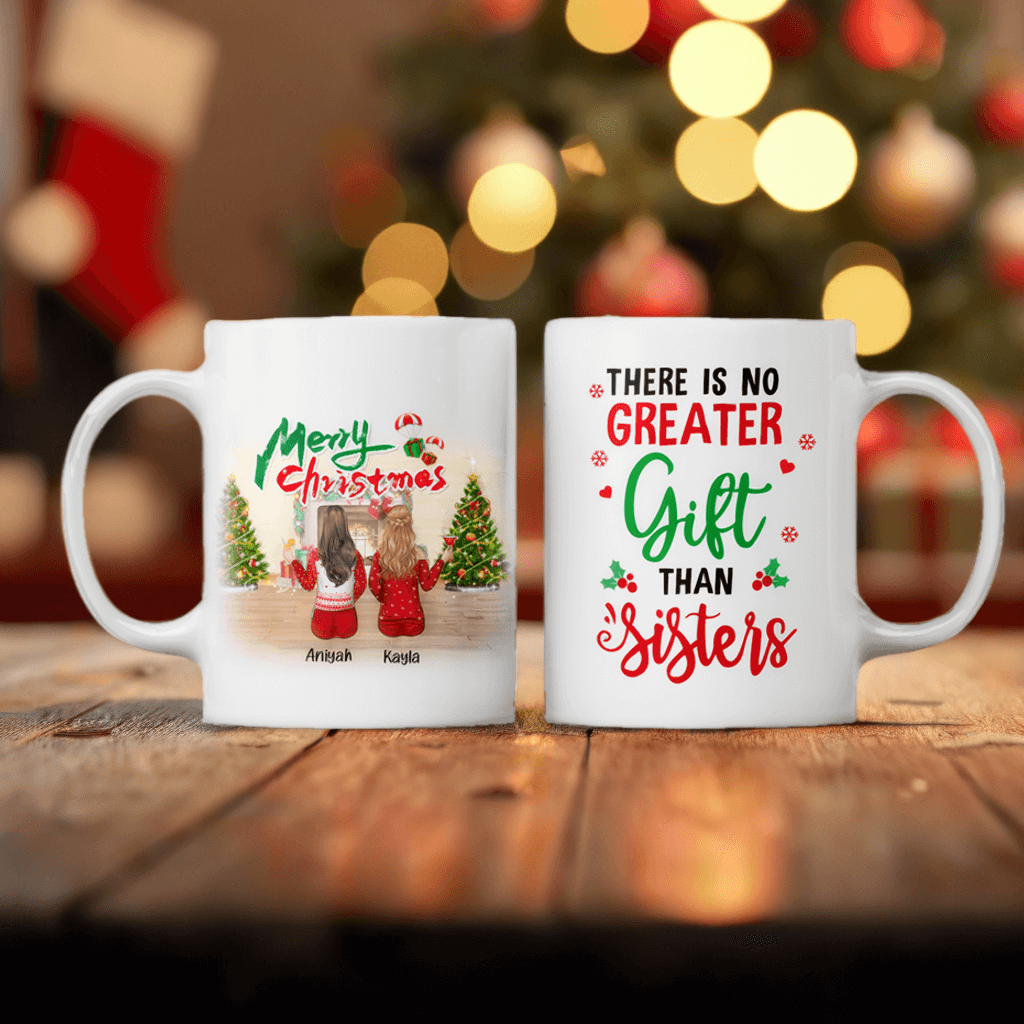 Besties Forever - Personalized Custom Mugs - Perfect Christmas Gifts For Sisters, Girlfriends, Friends, Birthday