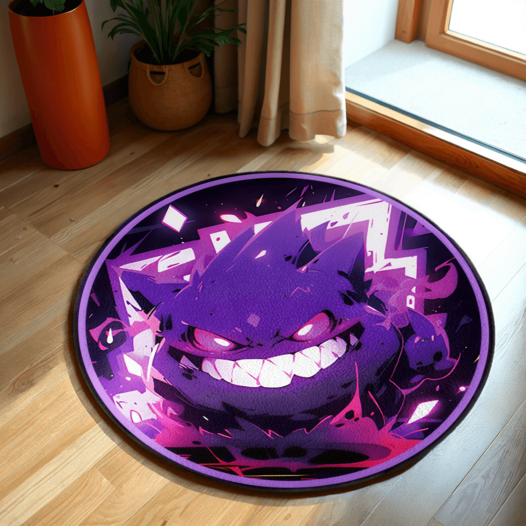 Pokemon Gengar Elf Round Non-Slip Soft Comfortable Floormat