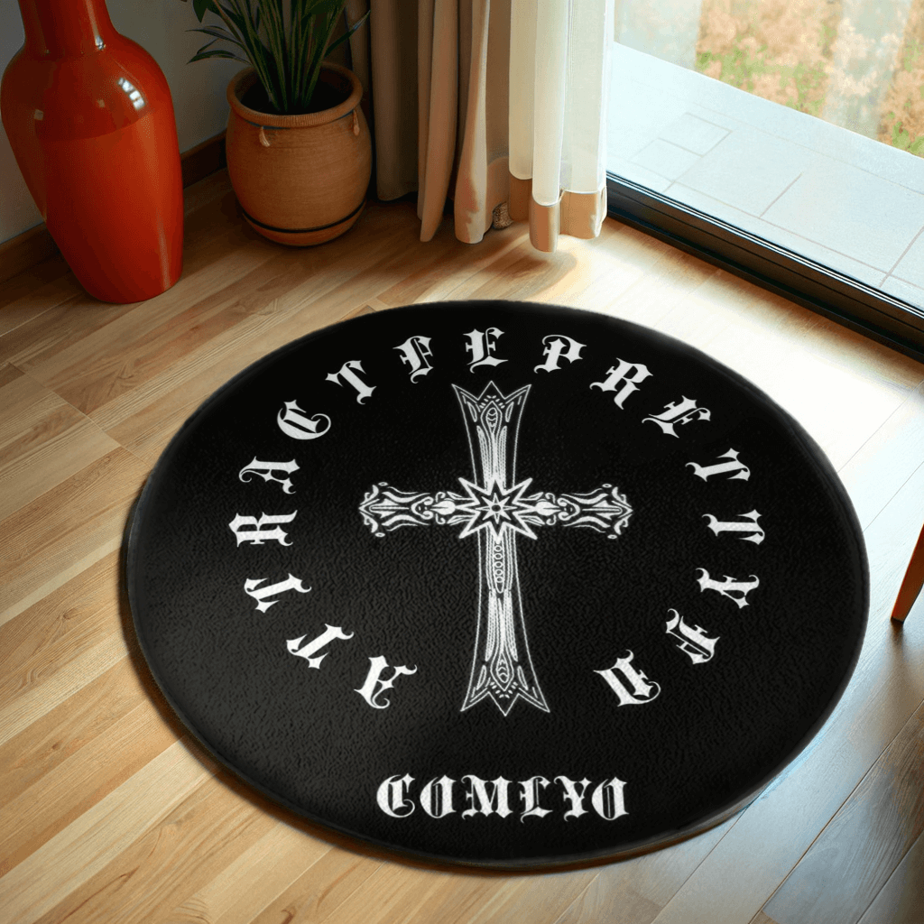 Cross-Shaped Creative Round Non-Slip Soft And Comfortable Floormat