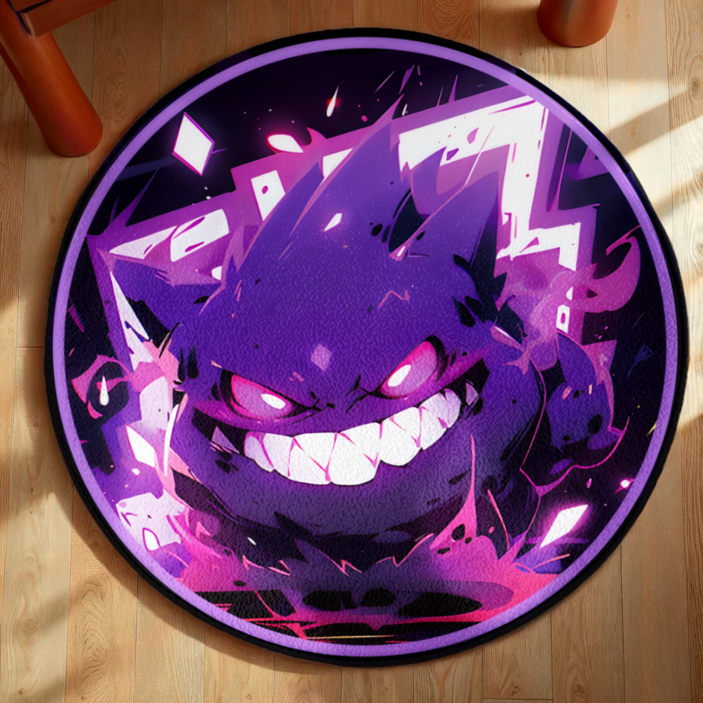 Pokemon Gengar Elf Round Non-Slip Soft Comfortable Floormat