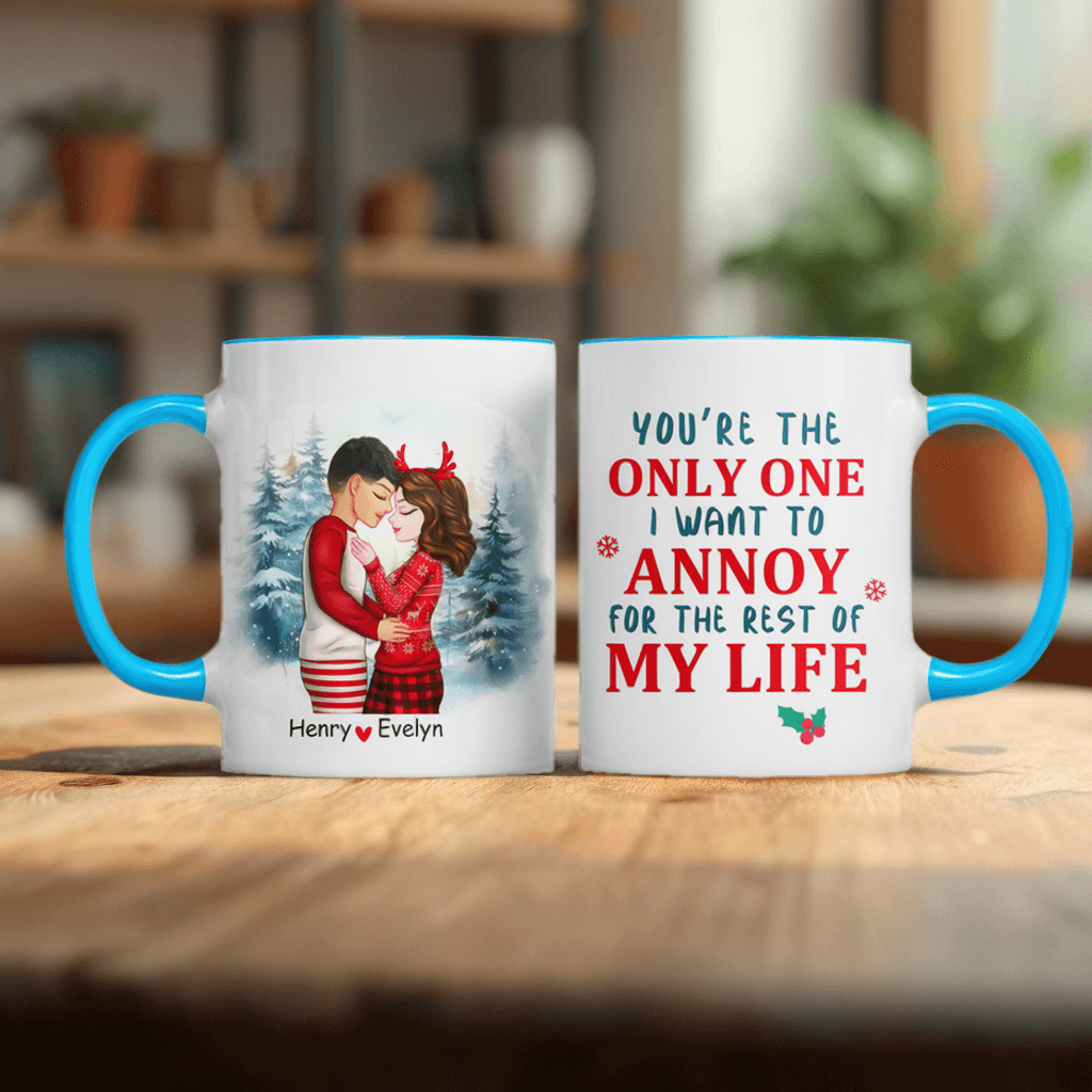 Of All The Weird Things - Custom Accent Mug for Couples, Perfect Christmas Gift for Lovers Husband Wife, Anniversary