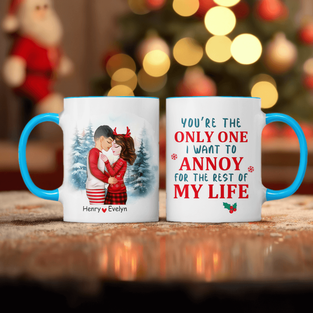 Of All The Weird Things - Custom Accent Mug for Couples, Perfect Christmas Gift for Lovers Husband Wife, Anniversary