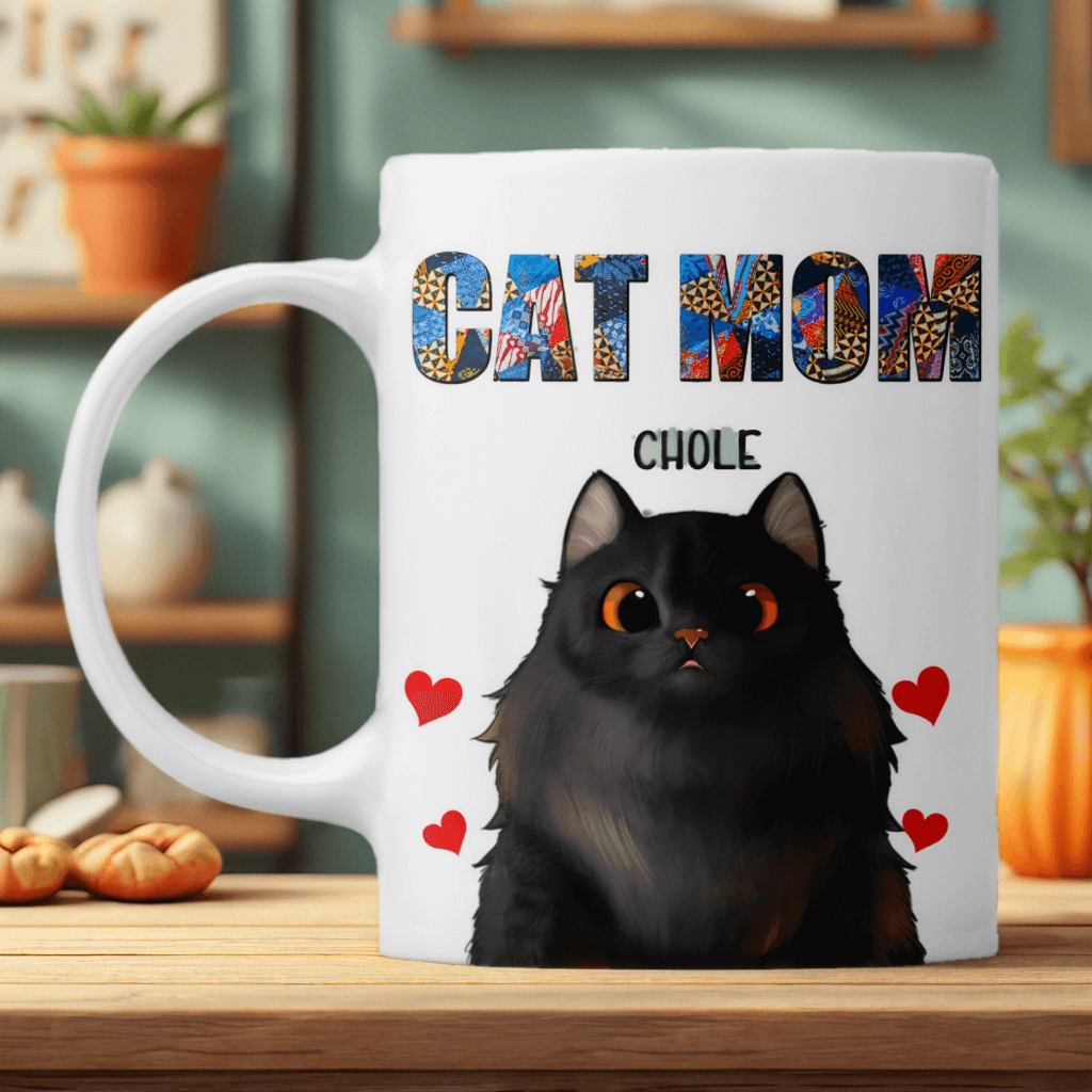 For Cat Mom - Cats Personalized Mug - Gift For Pet Lovers, Cat Lovers, Mother's Day Gift