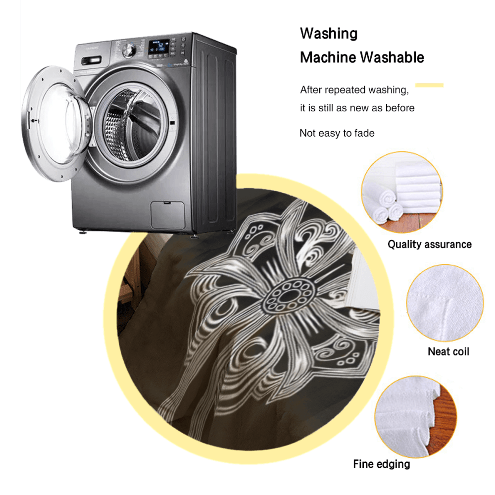 Creative Pattern Of Floral Cross, Blanket, Soft And Comfortable
