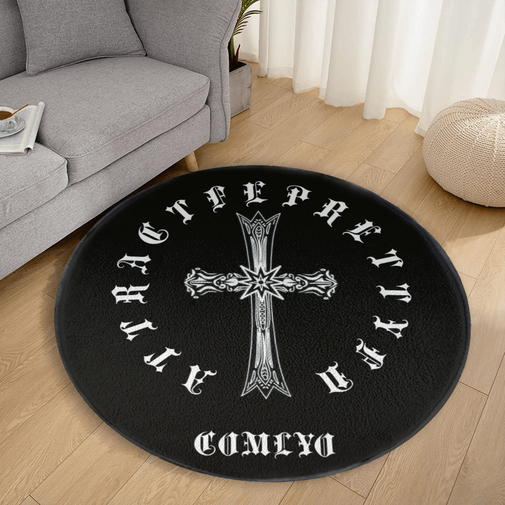 Cross-Shaped Creative Round Non-Slip Soft And Comfortable Floormat