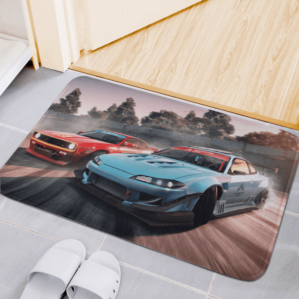 Creative Racing Car, Rectangular Non-Slip Soft And Comfortable Floormat