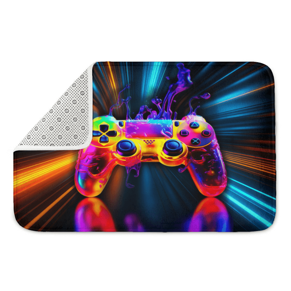 3d Cool Game Handle Pattern Rectangular Non-Slip Soft And Comfortable Floormat