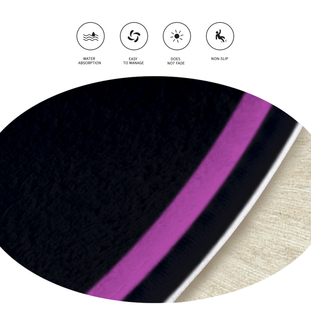 Cute Pokémon Little Gengar Black Round Non-slip Soft and Comfortable Floormat