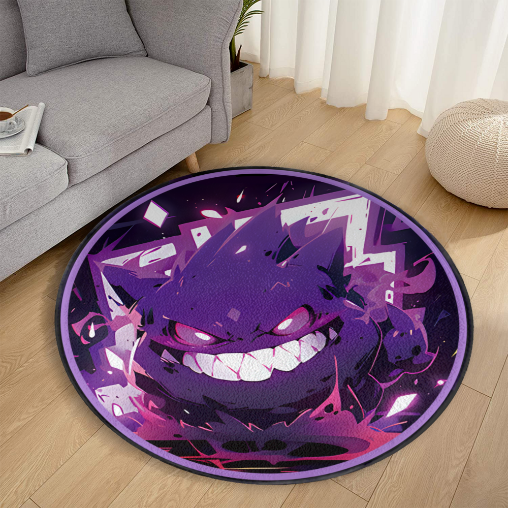 Pokemon Gengar Elf Round Non-Slip Soft Comfortable Floormat