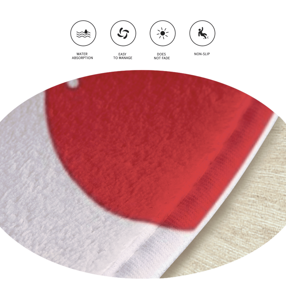 Cherry Creative Pattern Round Non-Slip Soft Comfortable Floormat