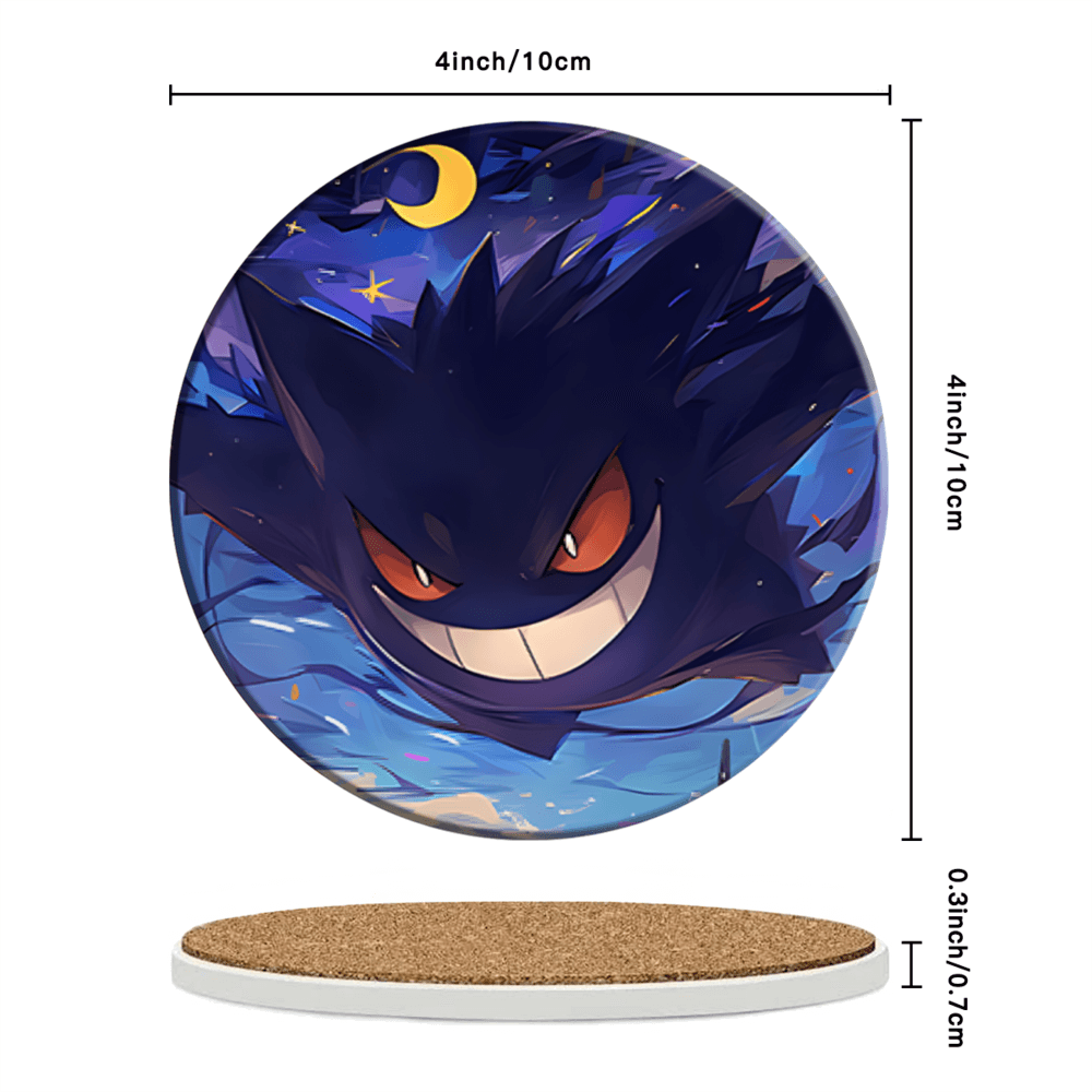 Pokémon Design, Round Ceramic Coaster (Combination Set)