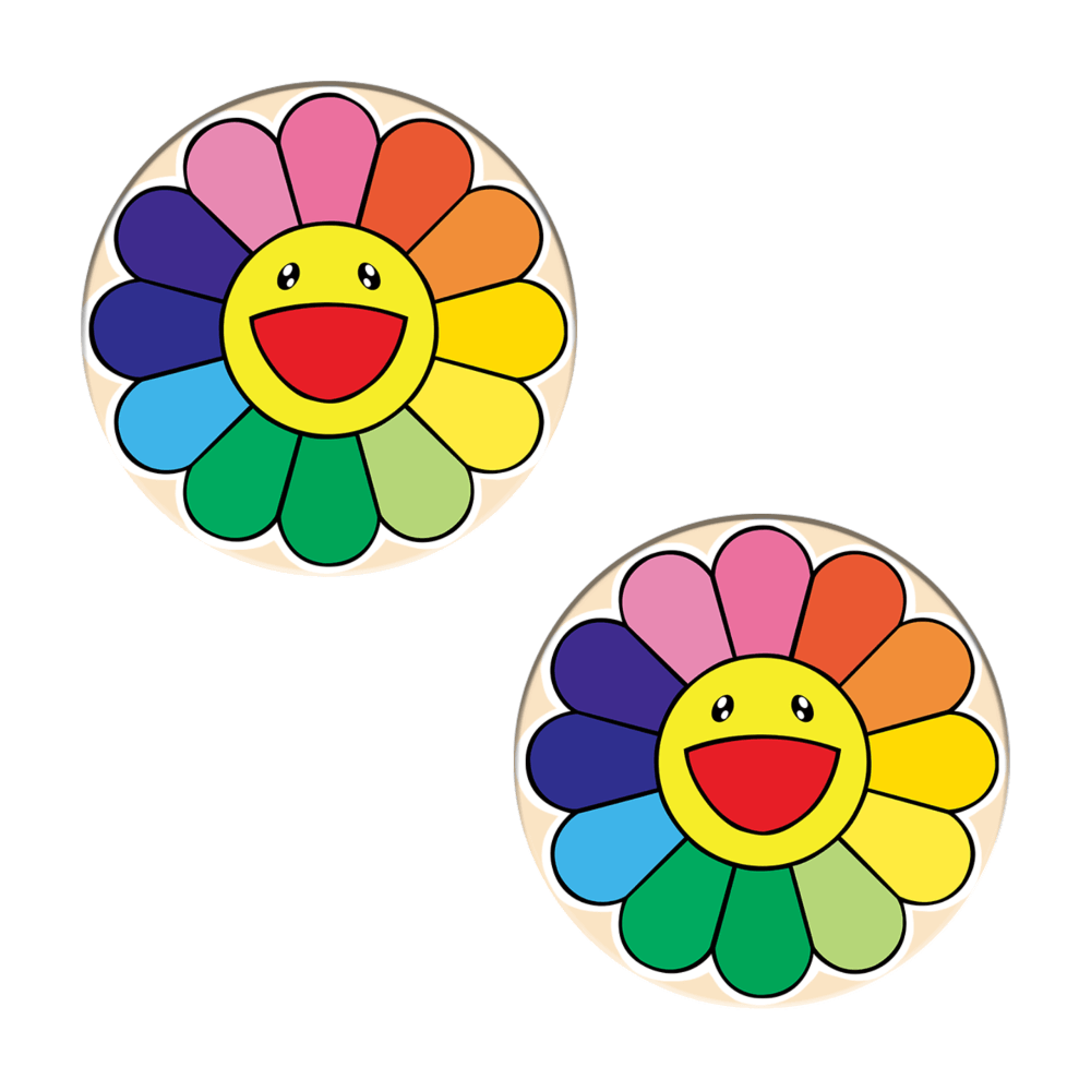 Smiling Face Sunflower Creative, Round Ceramic Coaster (Combination Set)