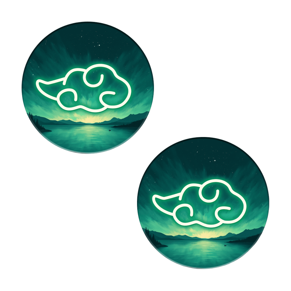 Creative Cloud Design Round Ceramic Coaster (Combination Set)