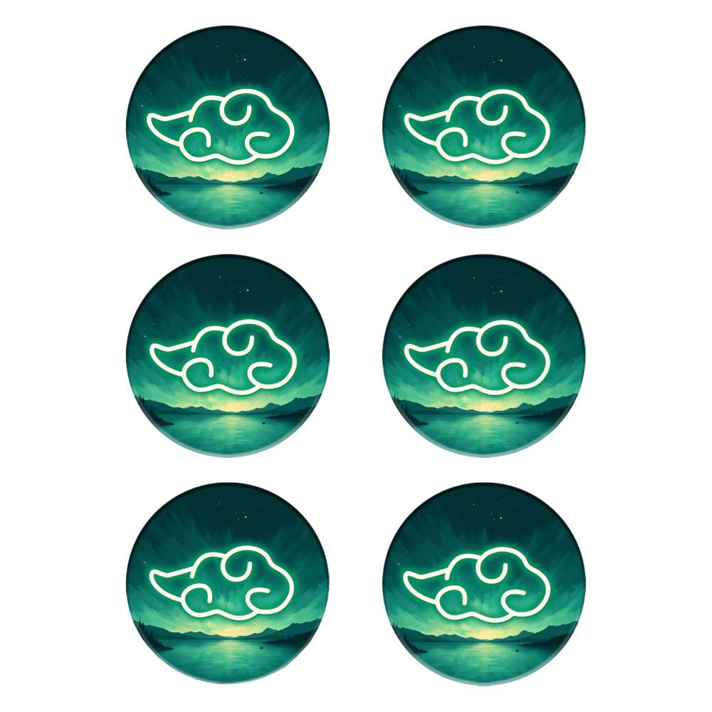 Creative Cloud Design Round Ceramic Coaster (Combination Set)