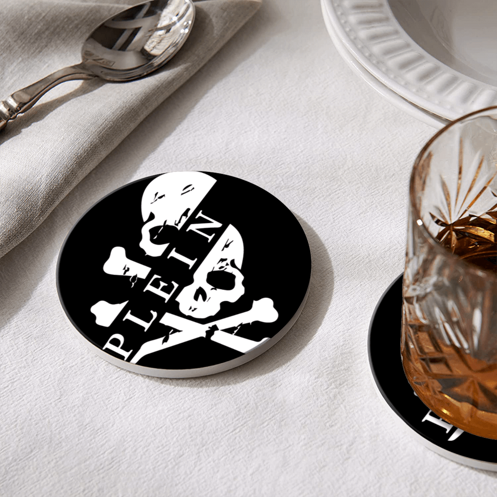 Skull Creative Design Round Ceramic Coaster (Combination Set)