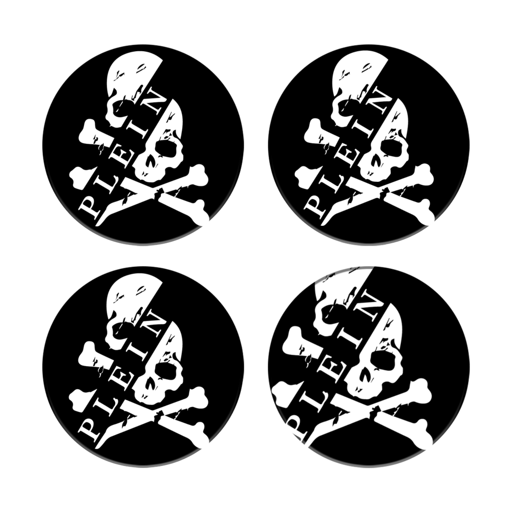 Skull Creative Design Round Ceramic Coaster (Combination Set)