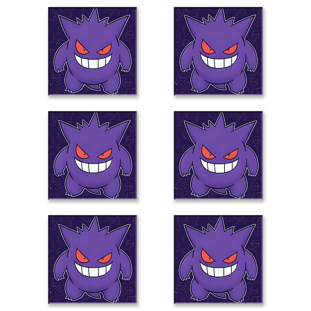 Pokémon Creative Pattern, Square Ceramic Coaster (Combination Pack)