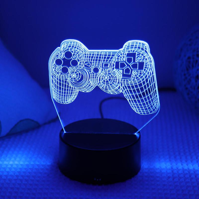 LED Game Controller Design Night Light USB Powered Color Changing Touch Control Desk Lamp