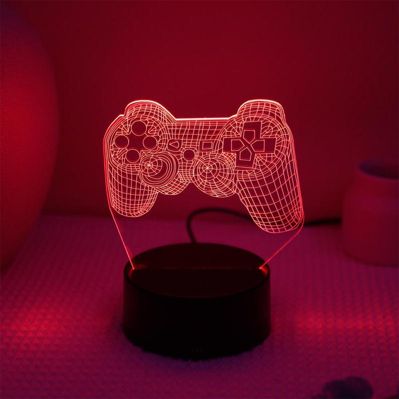 LED Game Controller Design Night Light USB Powered Color Changing Touch Control Desk Lamp