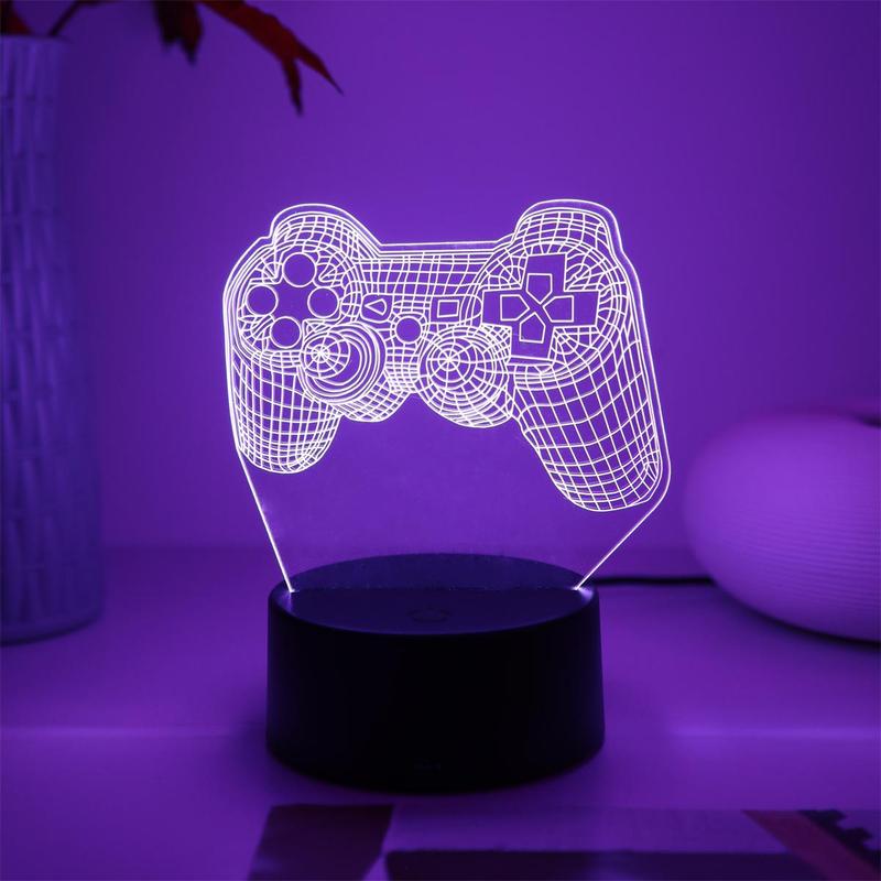 LED Game Controller Design Night Light USB Powered Color Changing Touch Control Desk Lamp