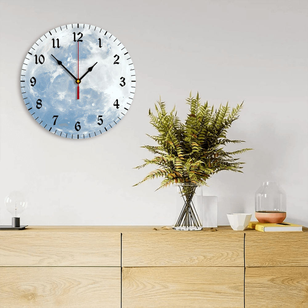 Creative Earth Design, Round Stylish Luxury Digital Wall Clock