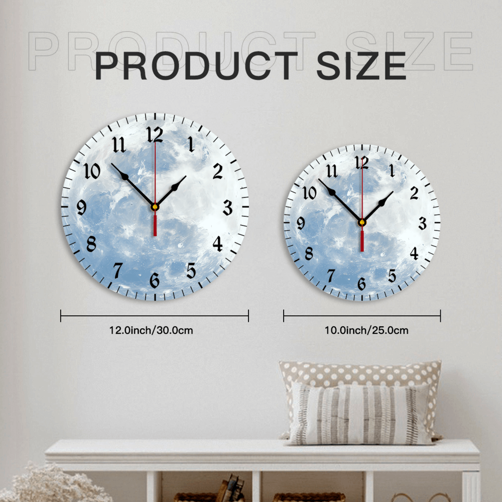 Creative Earth Design, Round Stylish Luxury Digital Wall Clock