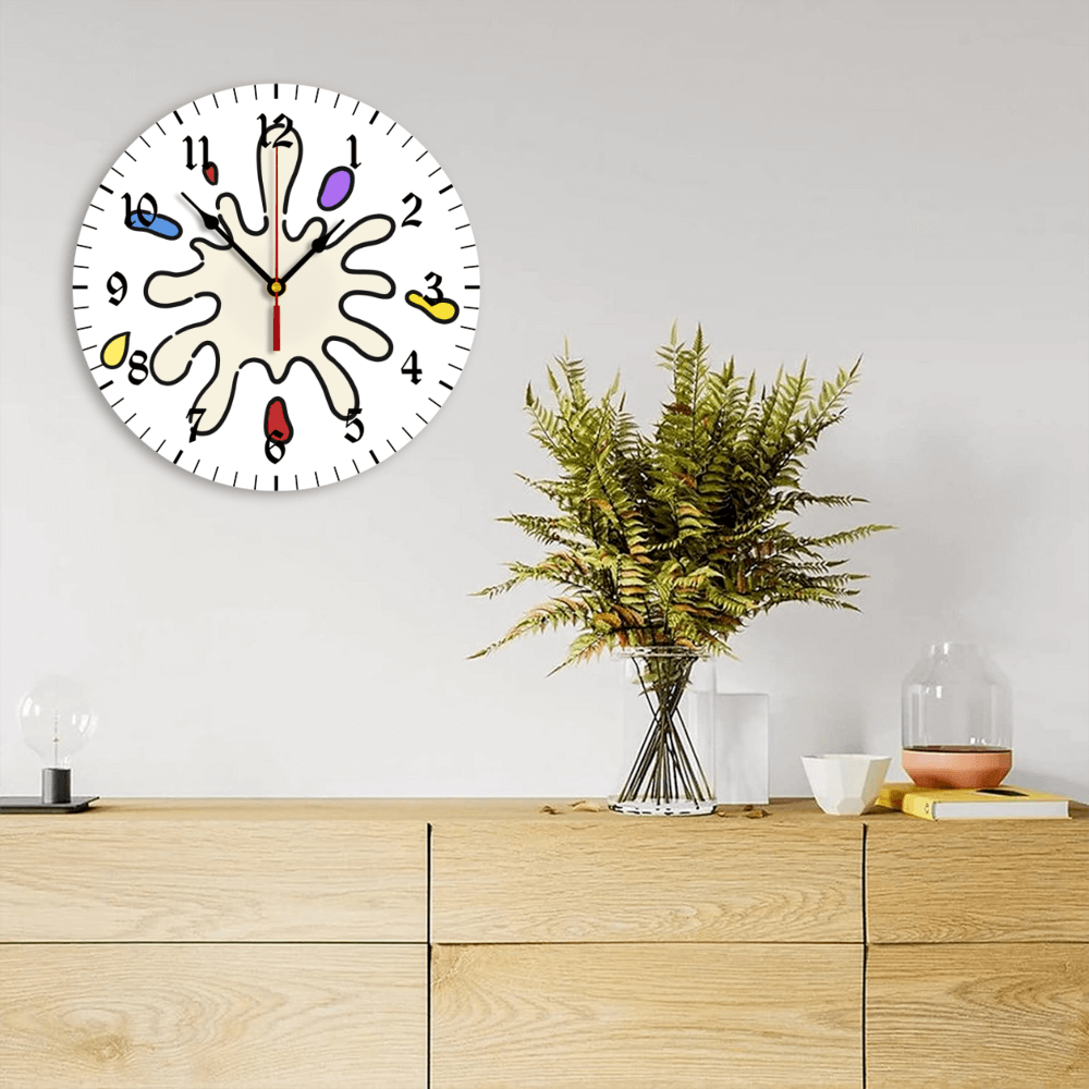 Creative Pattern, Round Stylish Luxury Digital Wall Clock