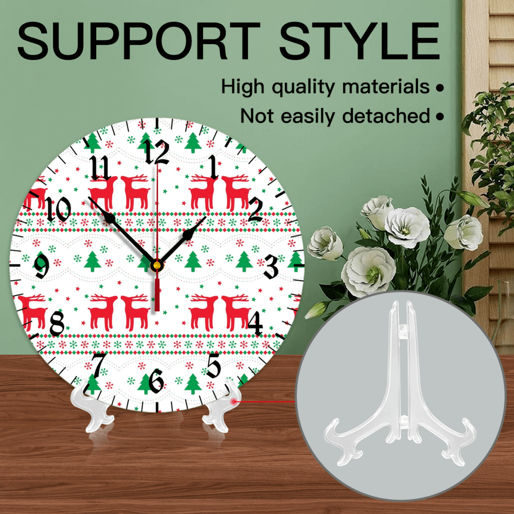 Deer Pattern, Round Stylish Luxury Digital Wall Clock