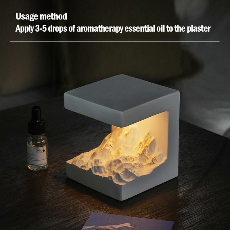 Mountain Design Aromatherapy Stone & 10ML Essential Oil with Gift Box, Home Fragrance For Living Room