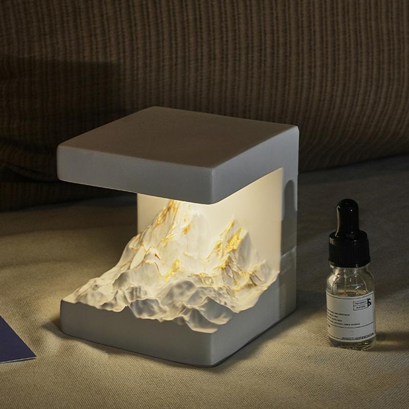 Mountain Design Aromatherapy Stone & 10ML Essential Oil with Gift Box, Home Fragrance For Living Room