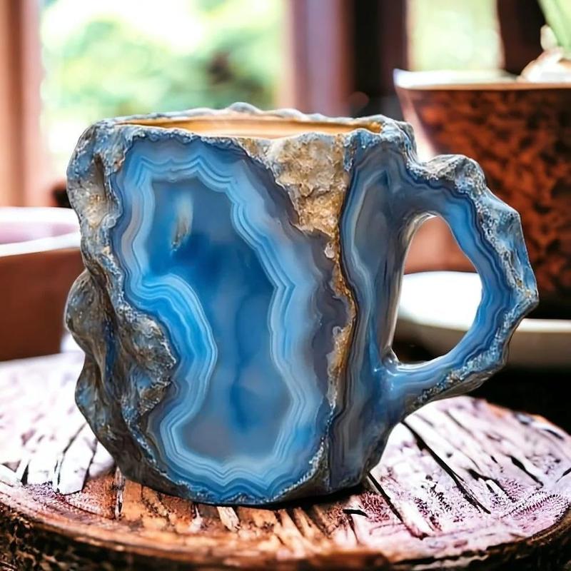 200ml Multi-Colored Natural Mineral Crystal Coffee Mugs