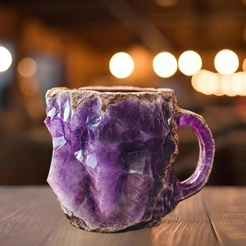 200ml Multi-Colored Natural Mineral Crystal Coffee Mugs