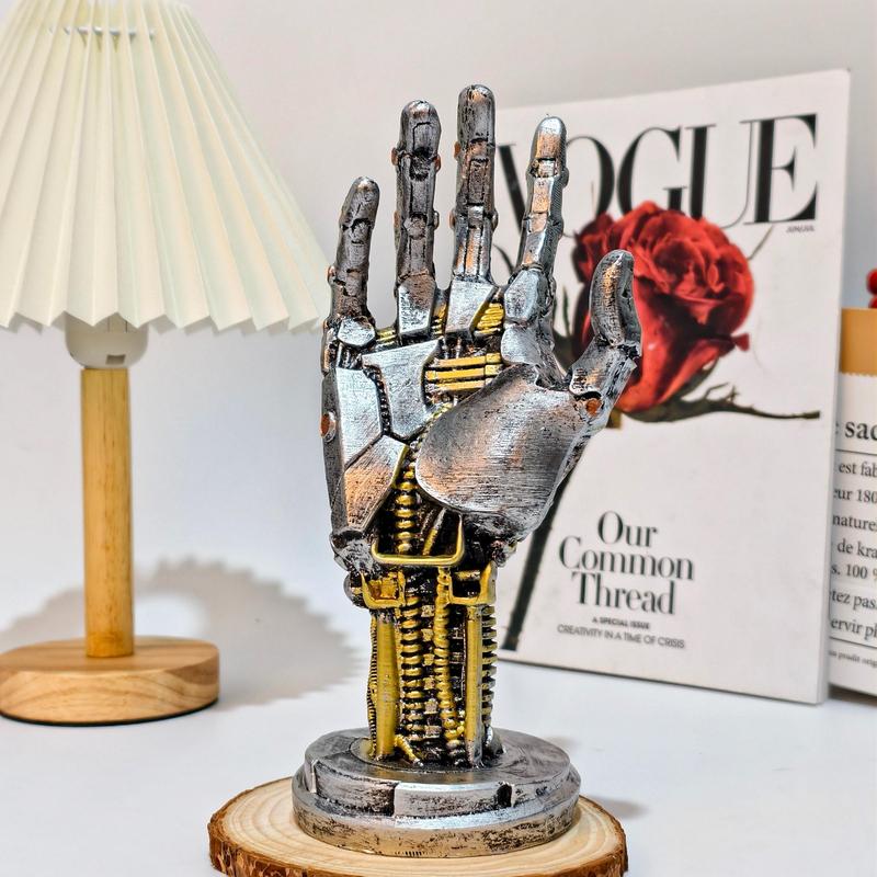 Cyberpunk Mechanical Hand Design Resin Ornament