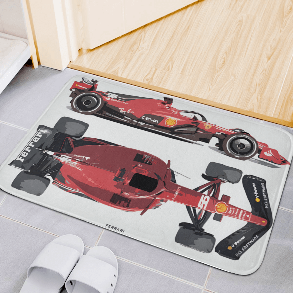 Racing Creative Pattern， Rectangular Non-Slip Soft And Comfortable Floormat