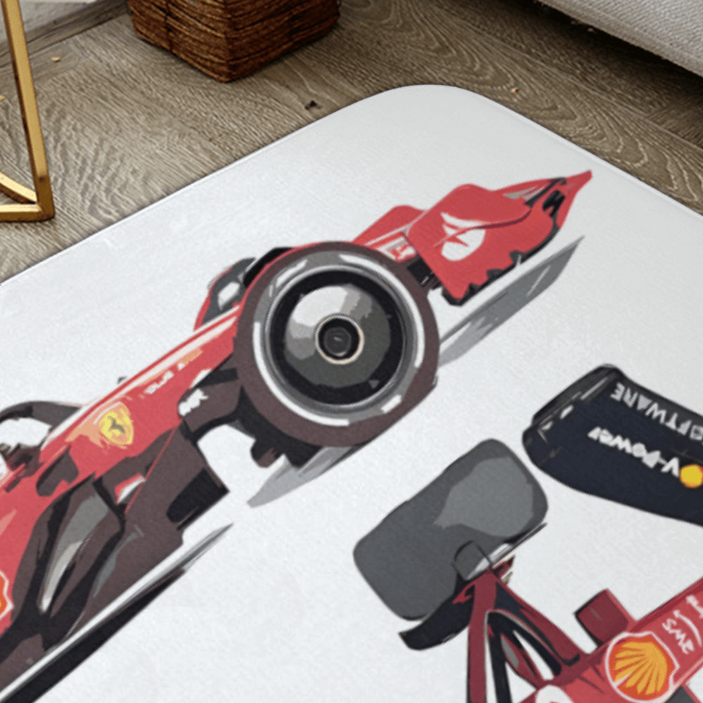 Racing Creative Pattern， Rectangular Non-Slip Soft And Comfortable Floormat