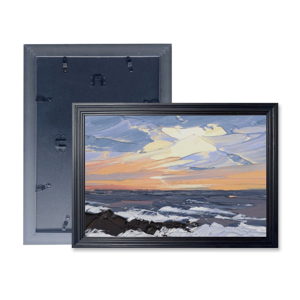 Oil Painting Landscape Pattern, Horizontal Framed Simple Decorative Canvas Painting