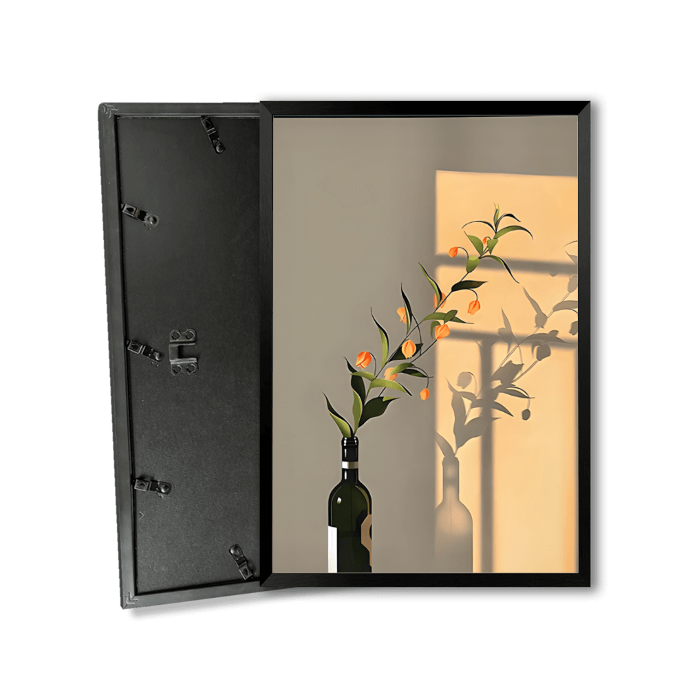 Light And Shadow Bouquet Creative Pattern,Vertical Framed Simple Decorative Canvas Painting