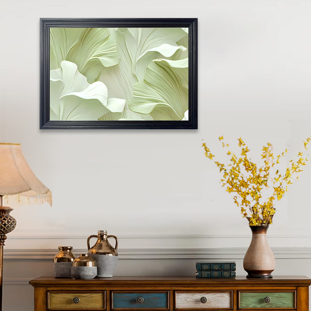 Flower Creative Pattern， Horizontal Framed Simple Decorative Canvas Painting