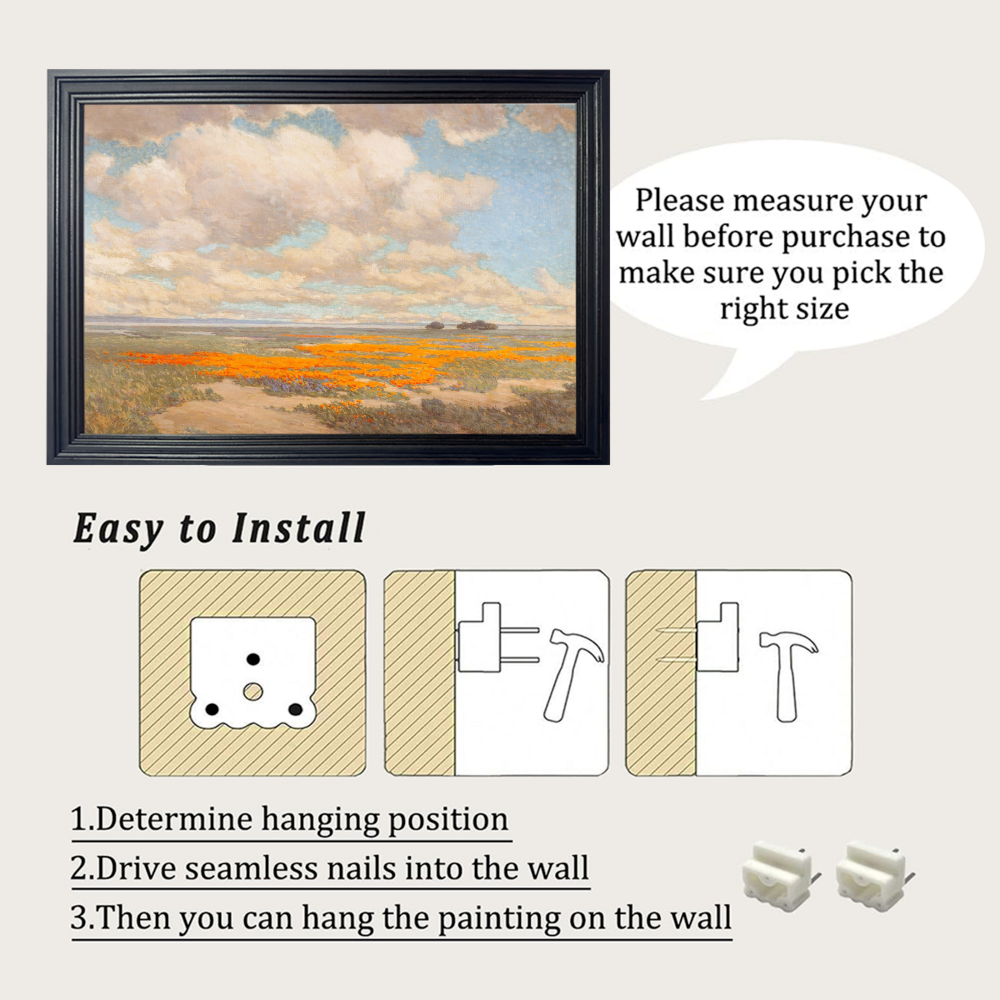 Illustration Landscape Creative，Horizontal Framed Simple Decorative Canvas Painting