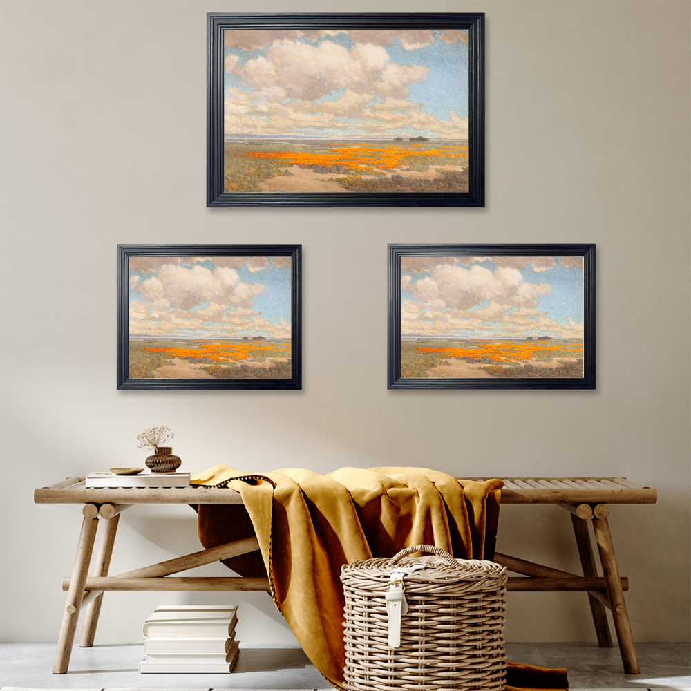 Illustration Landscape Creative，Horizontal Framed Simple Decorative Canvas Painting