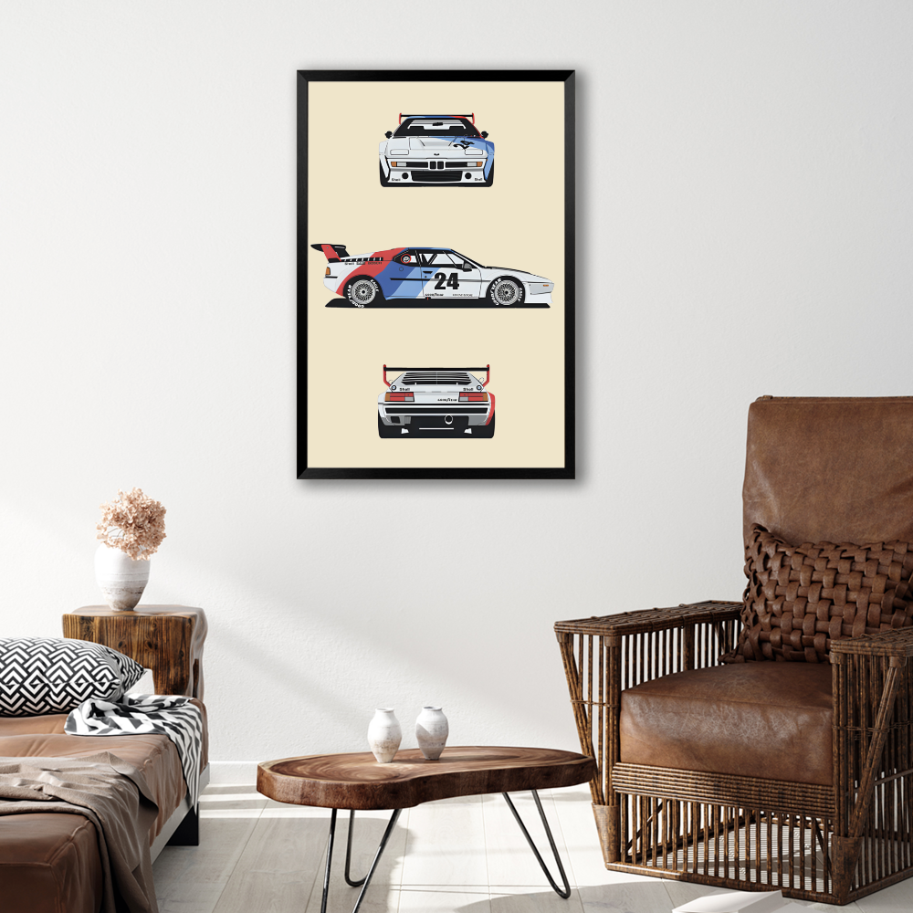 Creative Patterns For Car Model Display,Vertical Framed Simple Decorative Canvas Painting