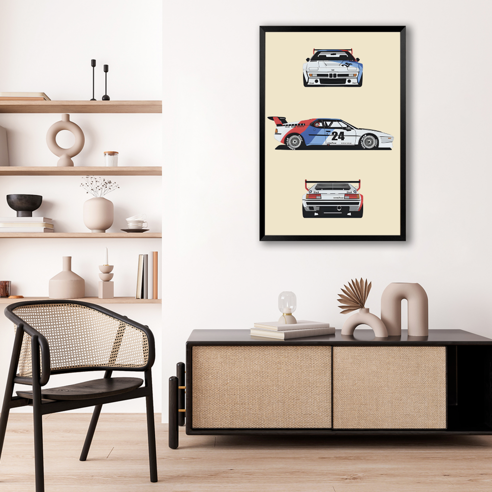 Creative Patterns For Car Model Display,Vertical Framed Simple Decorative Canvas Painting