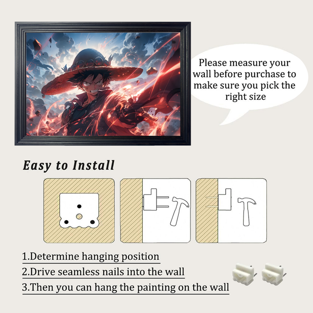Creative Cartoon Characters Cool Pattern，Horizontal Framed Simple Decorative Canvas Painting