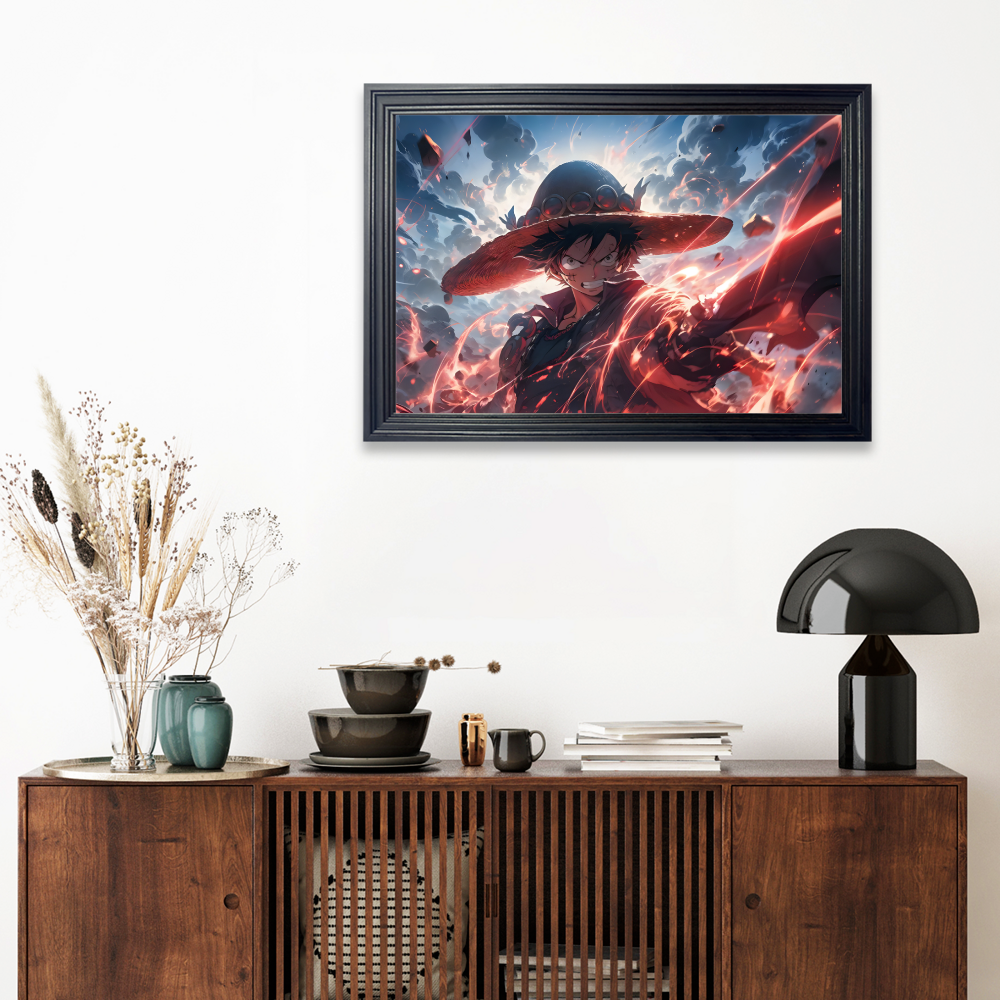 Creative Cartoon Characters Cool Pattern，Horizontal Framed Simple Decorative Canvas Painting