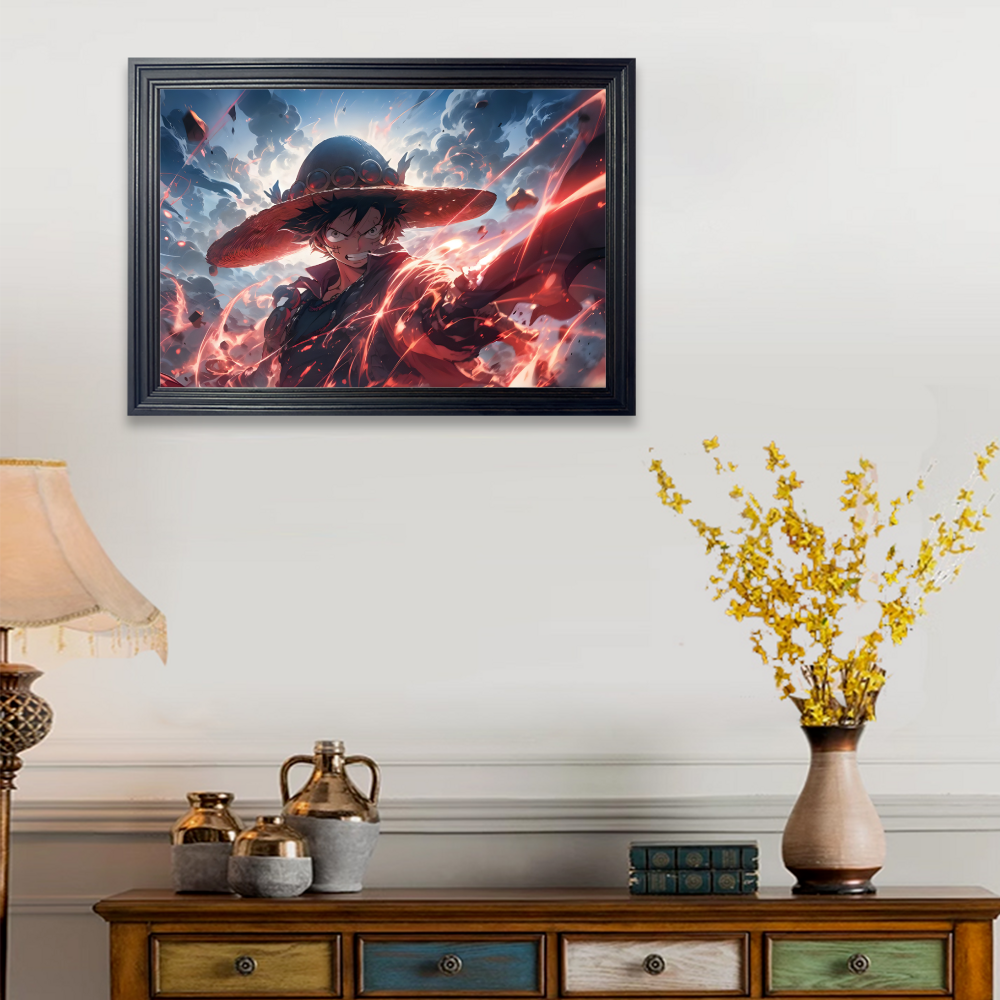 Creative Cartoon Characters Cool Pattern，Horizontal Framed Simple Decorative Canvas Painting
