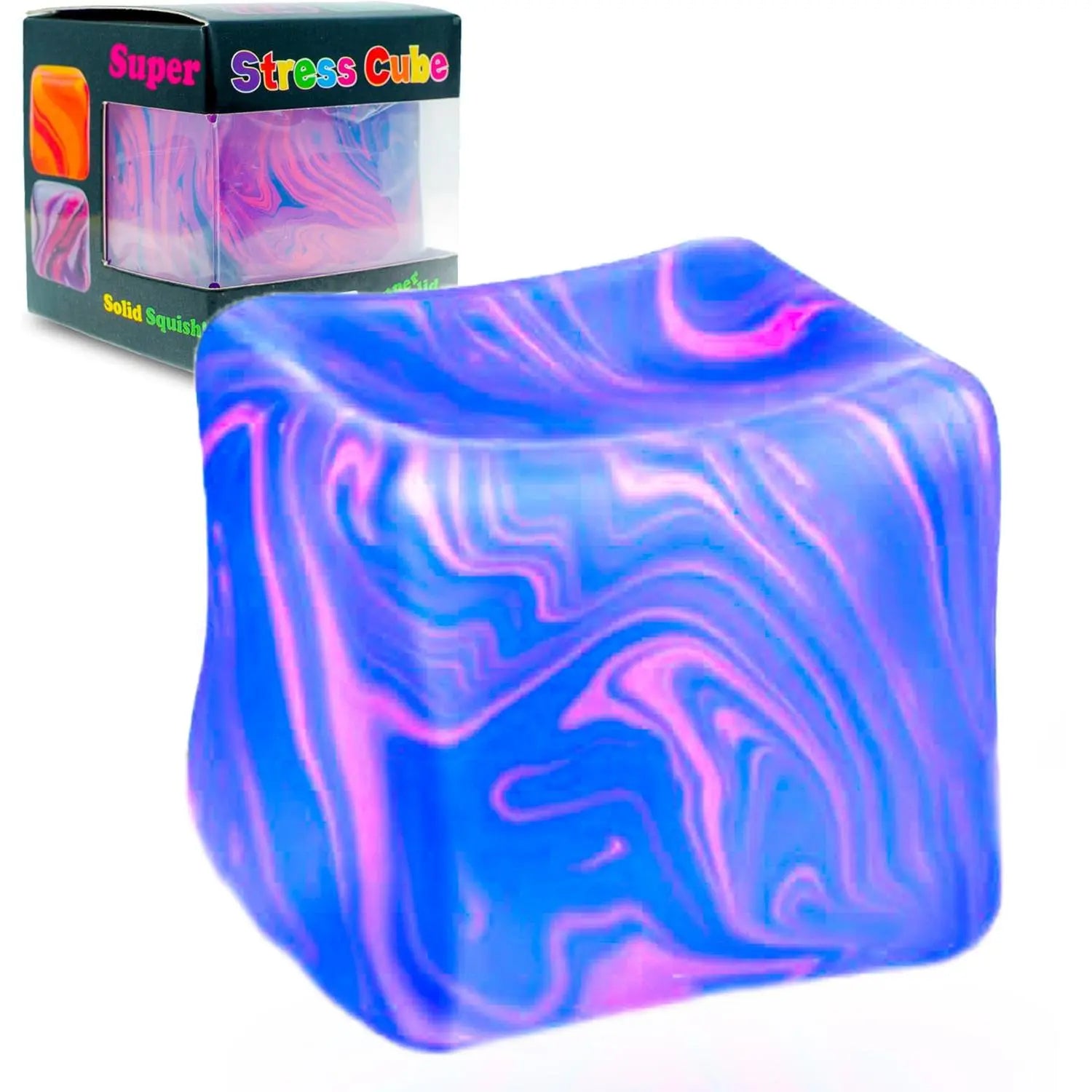 Needoh Textured Cube Squishy Stress Relief Cube Toy