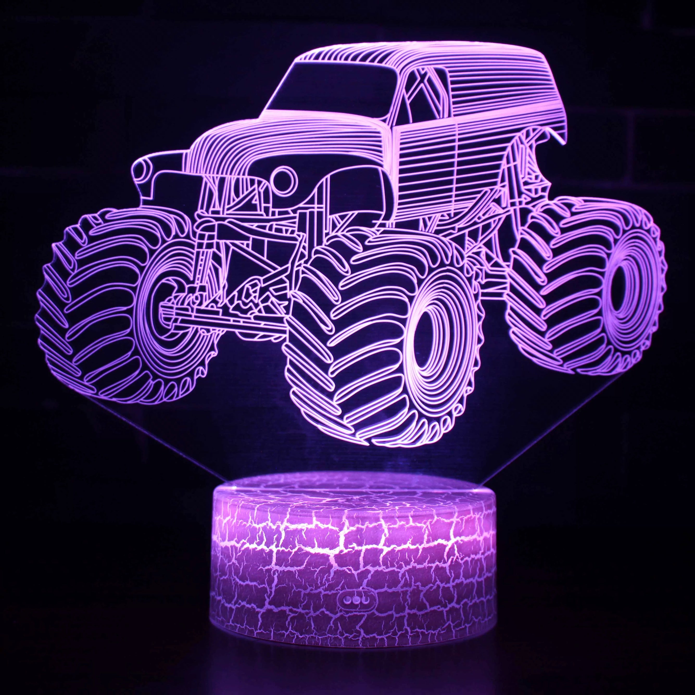 3D Tractor-Shaped LED Night Light USB Powered, Color-Changing Touch Control Desk Lamp