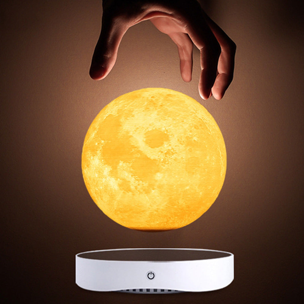 Magnetic Levitation Moon Lamp Creativity Floating 3D Print Bulb Desk Decoration Birthday Gift, Night Light