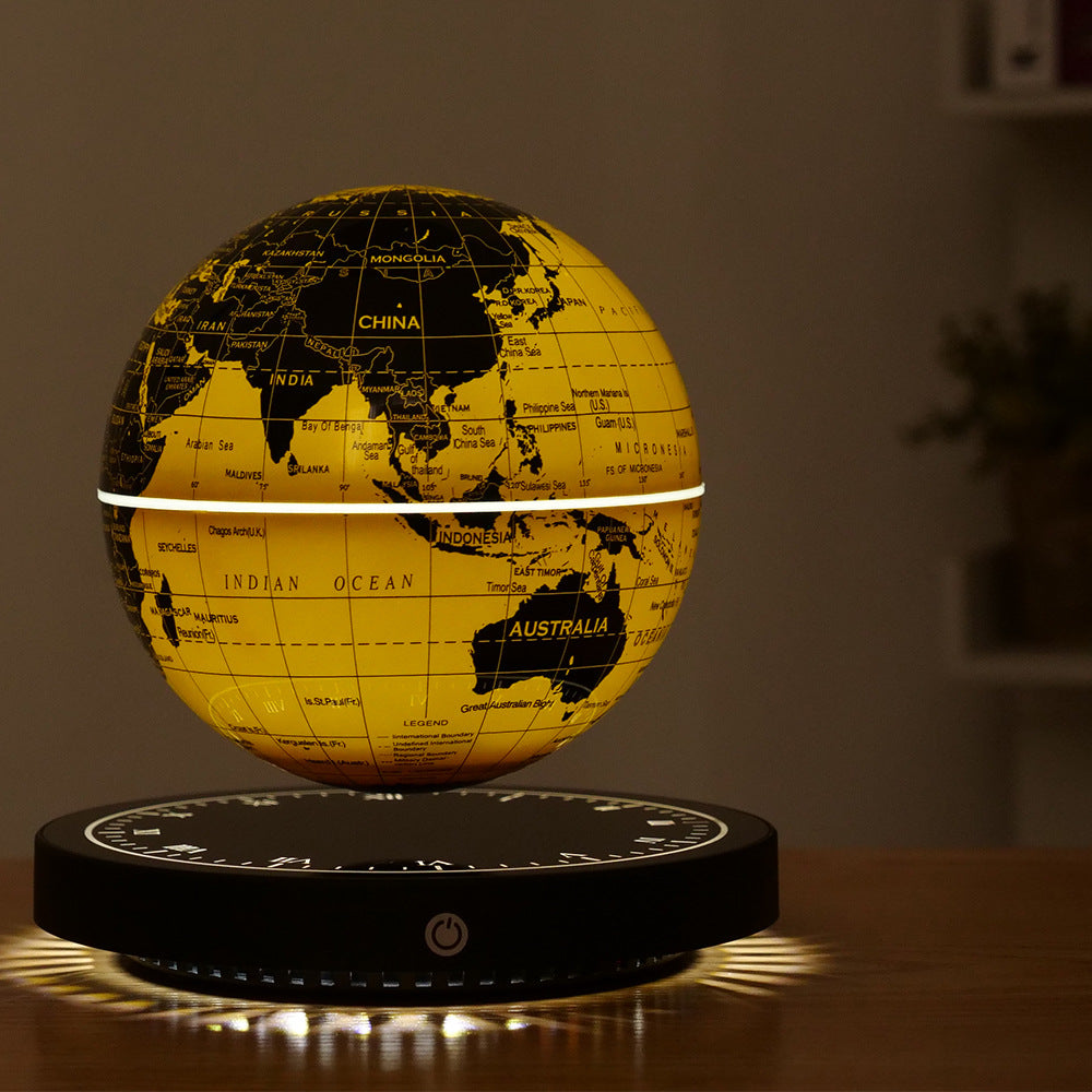 Magnetic Levitating Globe, 3D LED Rotating Night Light, High-Tech Office Decor