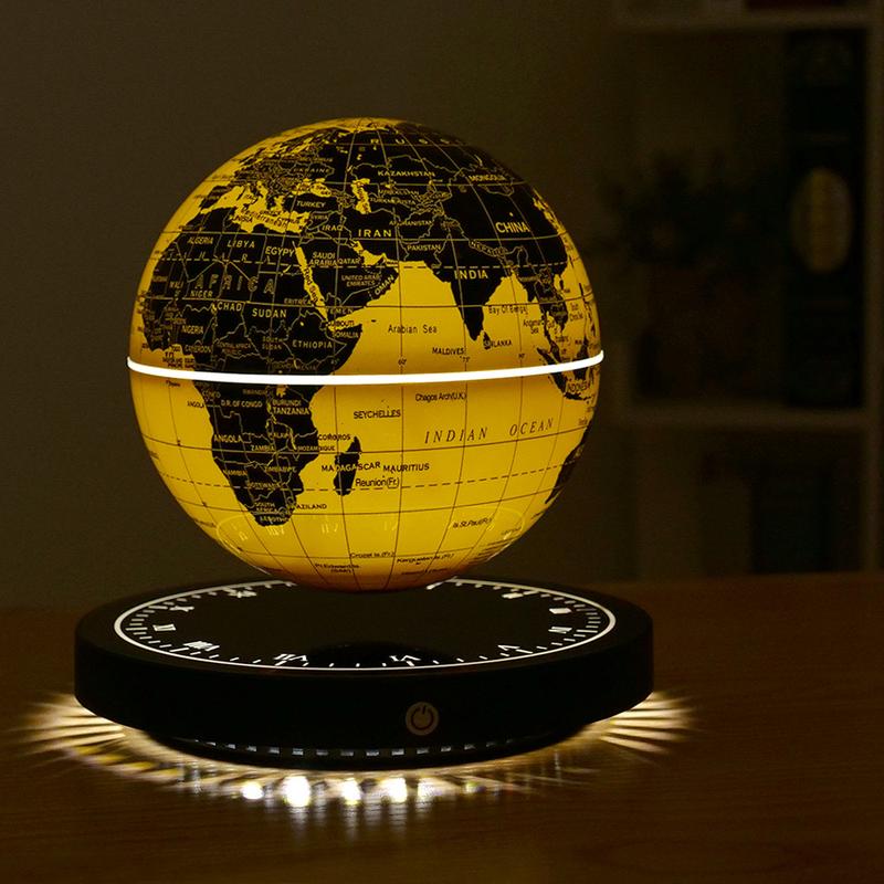 Magnetic Levitating Globe, 3D LED Rotating Night Light, High-Tech Office Decor